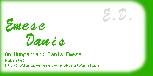 emese danis business card